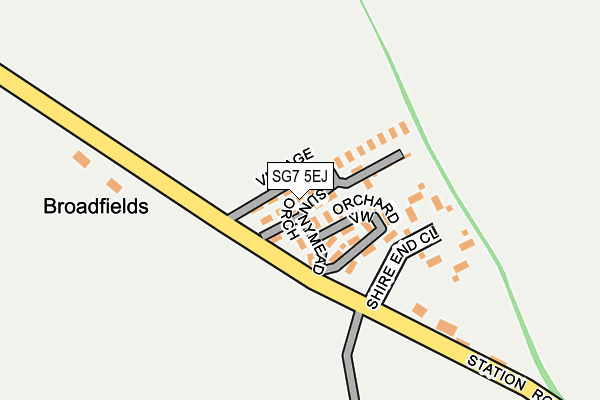 SG7 5EJ map - OS OpenMap – Local (Ordnance Survey)