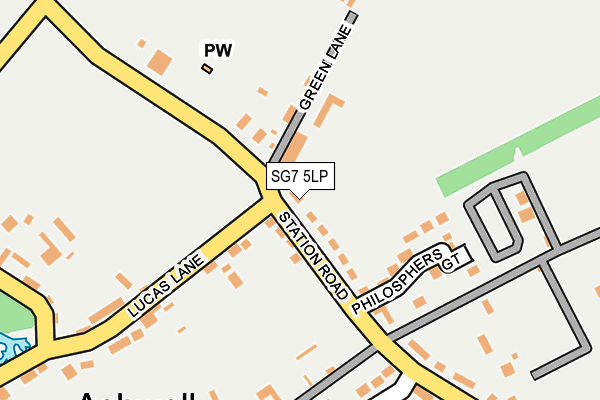 SG7 5LP map - OS OpenMap – Local (Ordnance Survey)