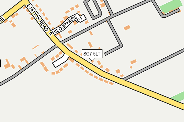 SG7 5LT map - OS OpenMap – Local (Ordnance Survey)