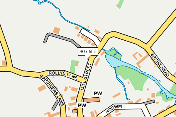 SG7 5LU map - OS OpenMap – Local (Ordnance Survey)