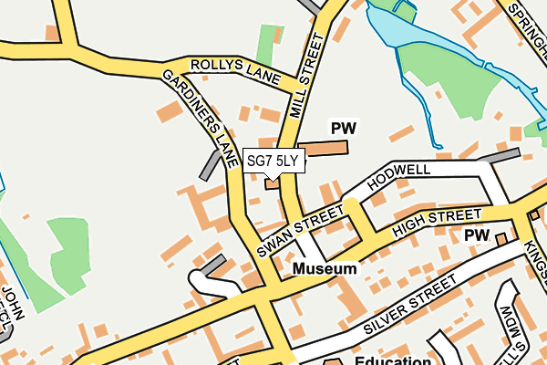 SG7 5LY map - OS OpenMap – Local (Ordnance Survey)