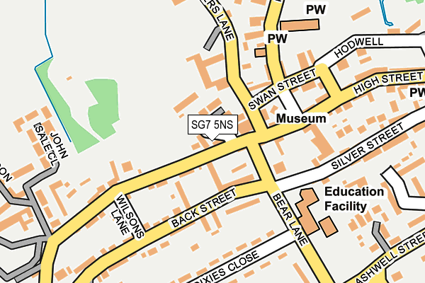 SG7 5NS map - OS OpenMap – Local (Ordnance Survey)