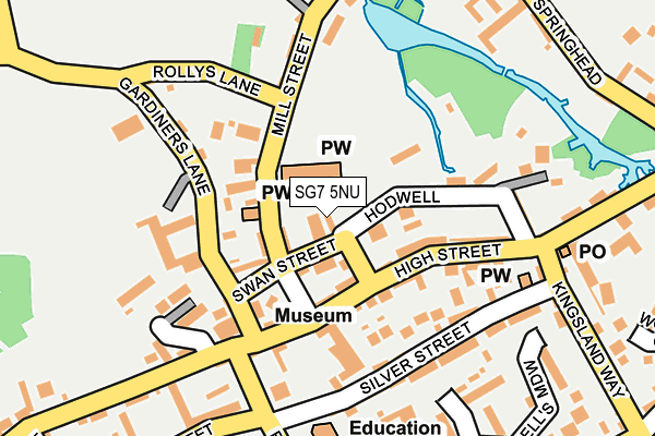 SG7 5NU map - OS OpenMap – Local (Ordnance Survey)