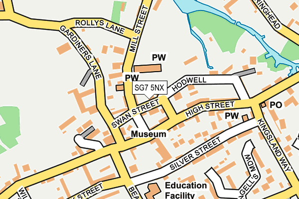 SG7 5NX map - OS OpenMap – Local (Ordnance Survey)