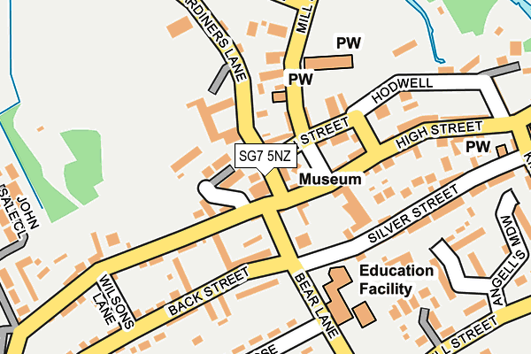 SG7 5NZ map - OS OpenMap – Local (Ordnance Survey)