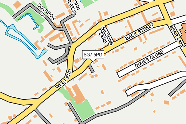 SG7 5PG map - OS OpenMap – Local (Ordnance Survey)