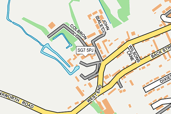 SG7 5PJ map - OS OpenMap – Local (Ordnance Survey)