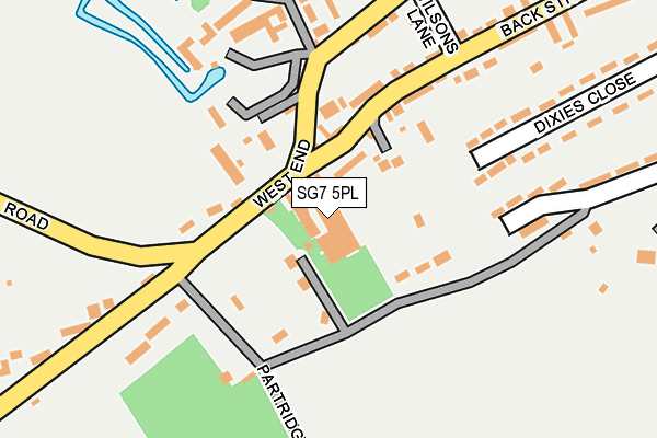 SG7 5PL map - OS OpenMap – Local (Ordnance Survey)