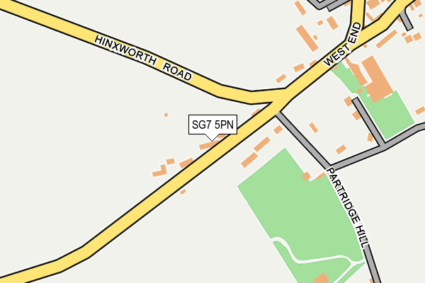 SG7 5PN map - OS OpenMap – Local (Ordnance Survey)