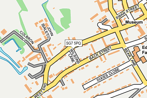 SG7 5PQ map - OS OpenMap – Local (Ordnance Survey)