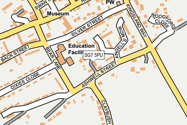 SG7 5PU map - OS OpenMap – Local (Ordnance Survey)