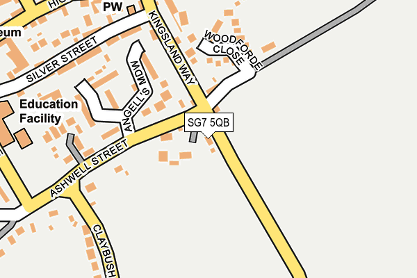 SG7 5QB map - OS OpenMap – Local (Ordnance Survey)