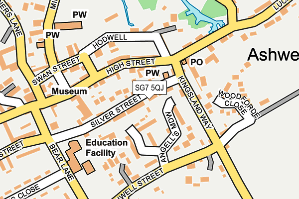 SG7 5QJ map - OS OpenMap – Local (Ordnance Survey)