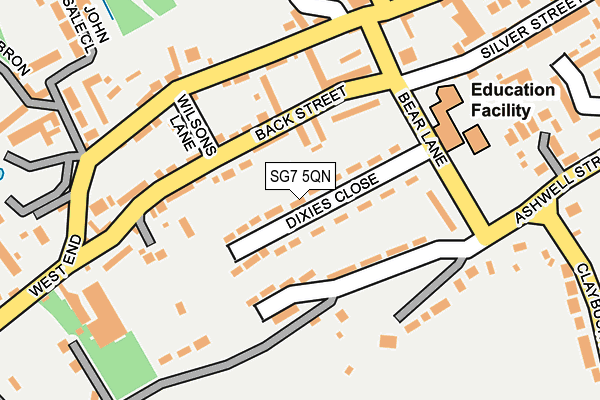 SG7 5QN map - OS OpenMap – Local (Ordnance Survey)