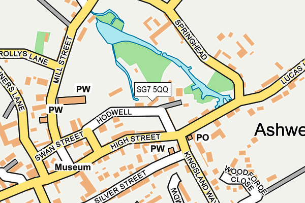 SG7 5QQ map - OS OpenMap – Local (Ordnance Survey)