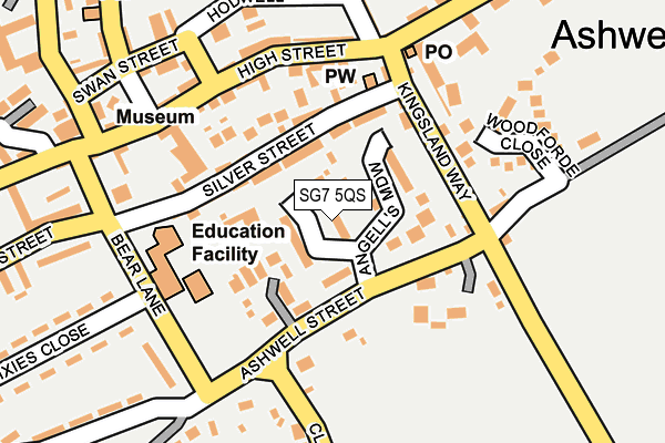 SG7 5QS map - OS OpenMap – Local (Ordnance Survey)