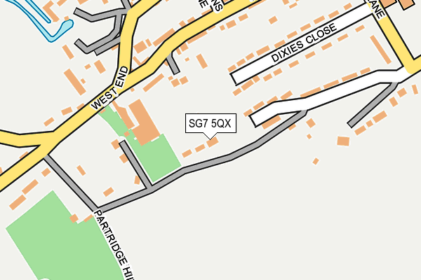 SG7 5QX map - OS OpenMap – Local (Ordnance Survey)