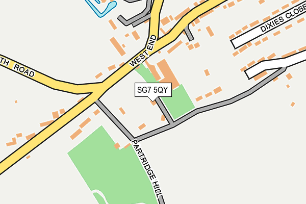 SG7 5QY map - OS OpenMap – Local (Ordnance Survey)