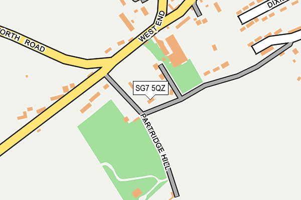SG7 5QZ map - OS OpenMap – Local (Ordnance Survey)