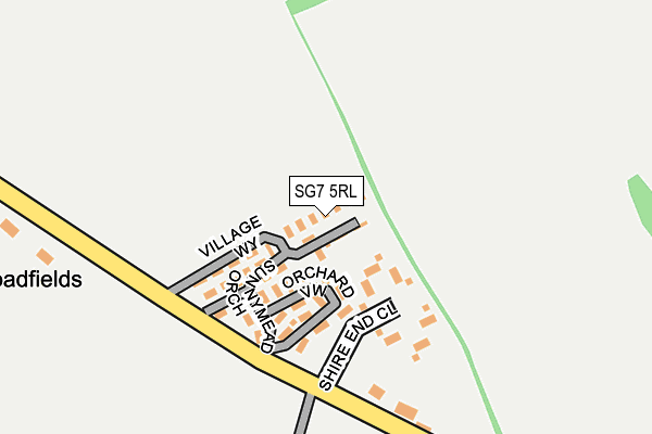 SG7 5RL map - OS OpenMap – Local (Ordnance Survey)