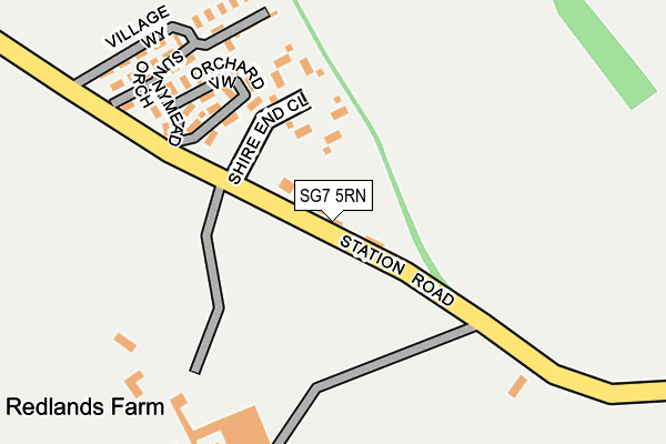 SG7 5RN map - OS OpenMap – Local (Ordnance Survey)