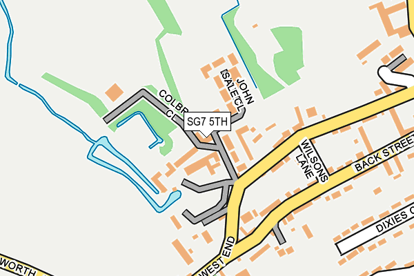 SG7 5TH map - OS OpenMap – Local (Ordnance Survey)