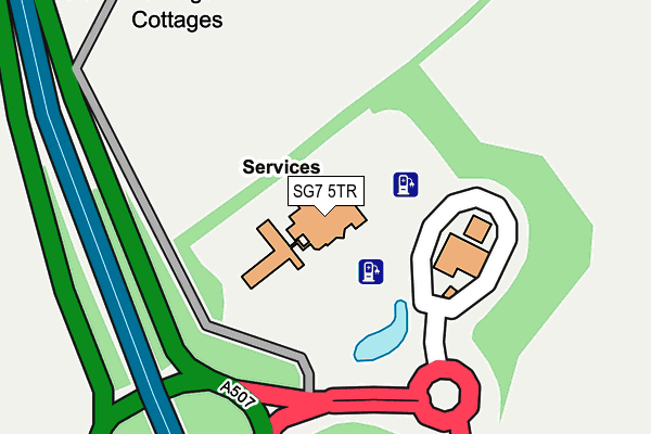 SG7 5TR map - OS OpenMap – Local (Ordnance Survey)