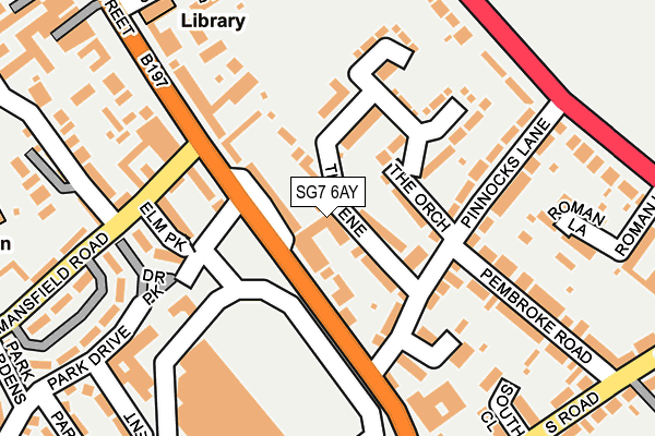 SG7 6AY map - OS OpenMap – Local (Ordnance Survey)