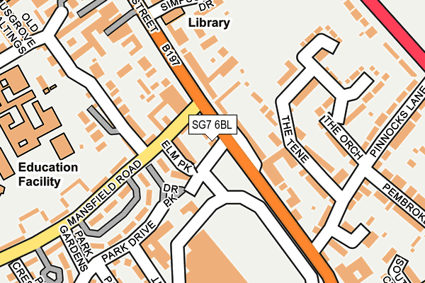 SG7 6BL map - OS OpenMap – Local (Ordnance Survey)