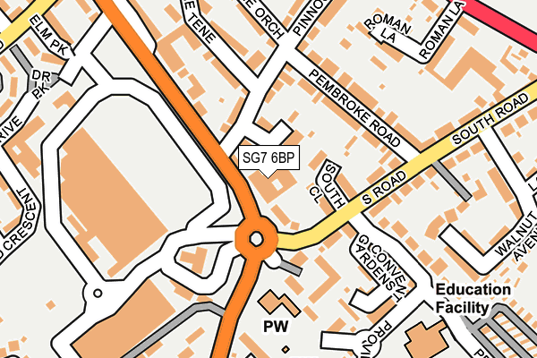 SG7 6BP map - OS OpenMap – Local (Ordnance Survey)