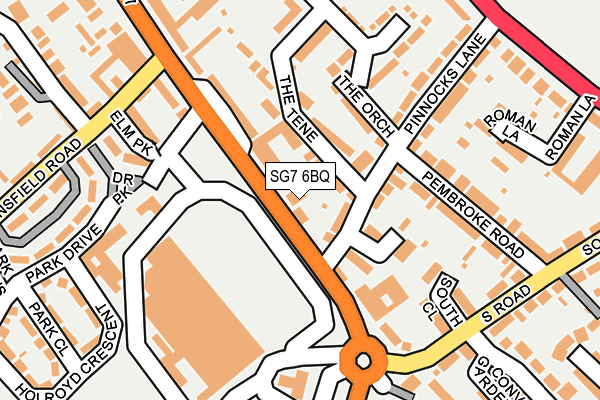 SG7 6BQ map - OS OpenMap – Local (Ordnance Survey)