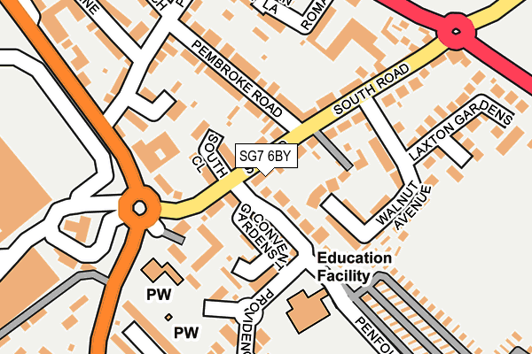 SG7 6BY map - OS OpenMap – Local (Ordnance Survey)