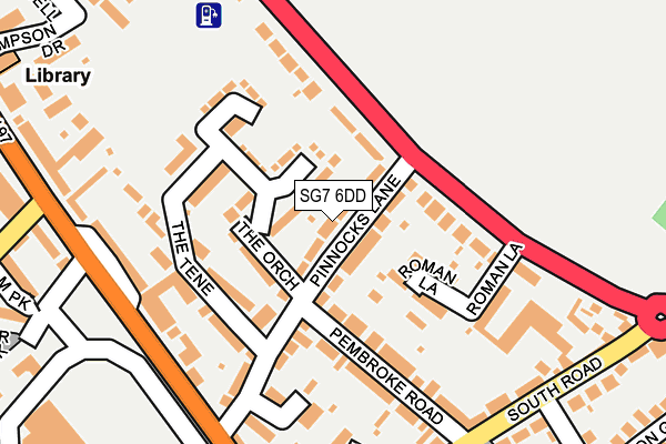 SG7 6DD map - OS OpenMap – Local (Ordnance Survey)