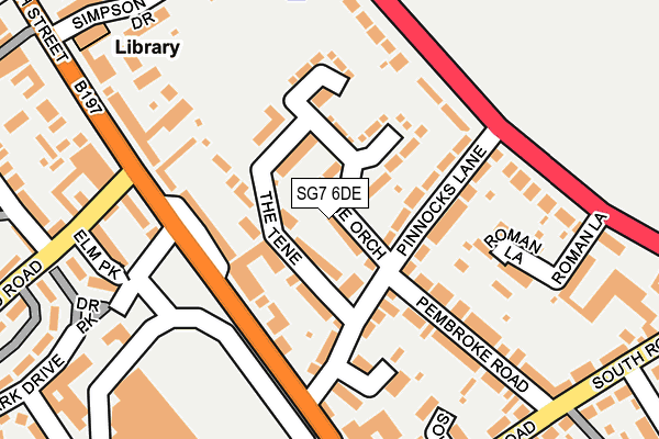 SG7 6DE map - OS OpenMap – Local (Ordnance Survey)