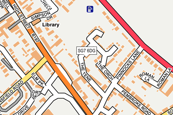 SG7 6DG map - OS OpenMap – Local (Ordnance Survey)