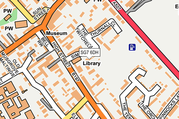 SG7 6DH map - OS OpenMap – Local (Ordnance Survey)