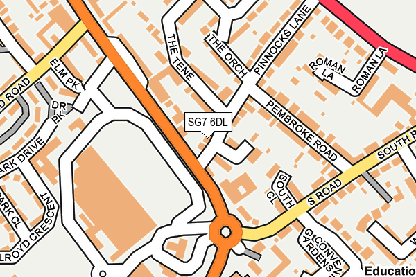 SG7 6DL map - OS OpenMap – Local (Ordnance Survey)