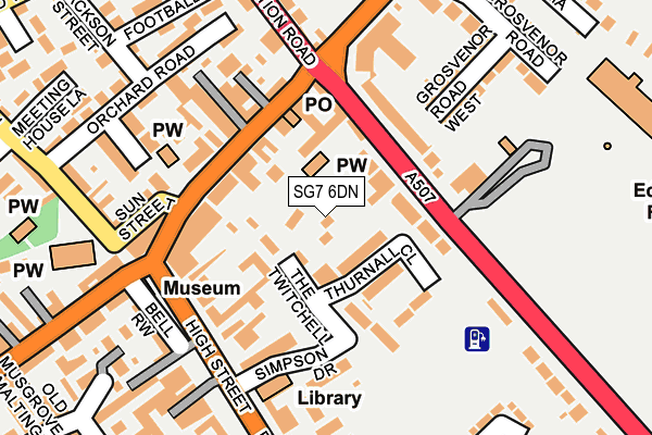 SG7 6DN map - OS OpenMap – Local (Ordnance Survey)