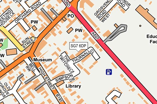 SG7 6DP map - OS OpenMap – Local (Ordnance Survey)