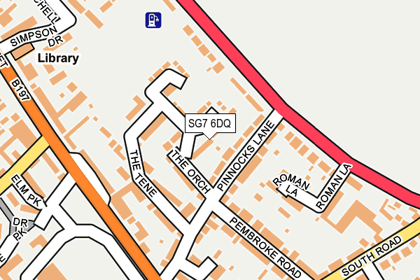 SG7 6DQ map - OS OpenMap – Local (Ordnance Survey)