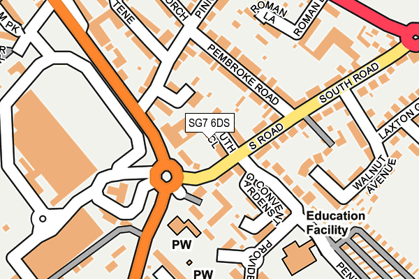 SG7 6DS map - OS OpenMap – Local (Ordnance Survey)