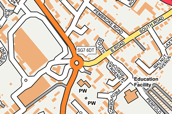 SG7 6DT map - OS OpenMap – Local (Ordnance Survey)
