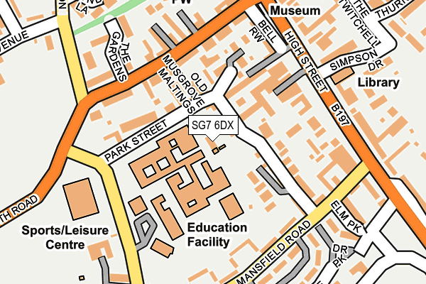 SG7 6DX map - OS OpenMap – Local (Ordnance Survey)