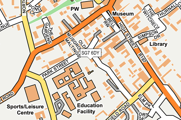 SG7 6DY map - OS OpenMap – Local (Ordnance Survey)