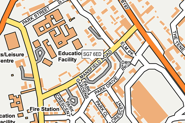 SG7 6ED map - OS OpenMap – Local (Ordnance Survey)