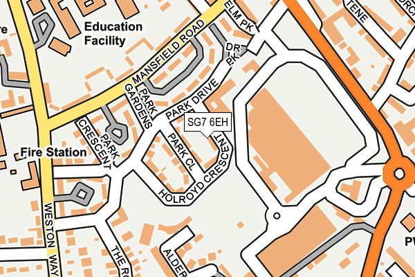 SG7 6EH map - OS OpenMap – Local (Ordnance Survey)