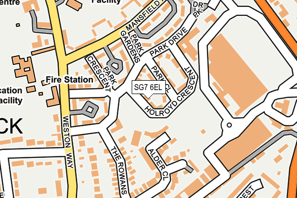 SG7 6EL map - OS OpenMap – Local (Ordnance Survey)