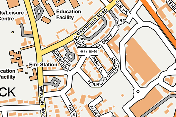 SG7 6EN map - OS OpenMap – Local (Ordnance Survey)
