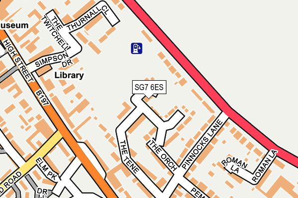 SG7 6ES map - OS OpenMap – Local (Ordnance Survey)