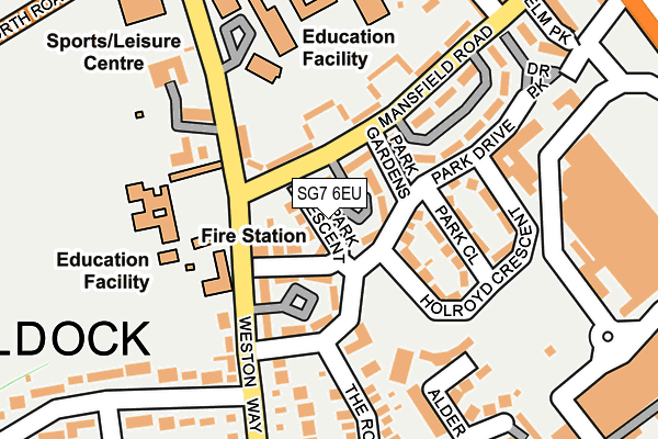 SG7 6EU map - OS OpenMap – Local (Ordnance Survey)